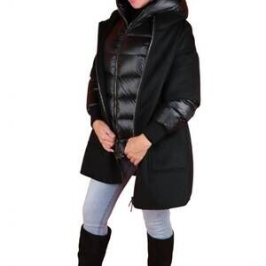 NEW MOORER fabula-cwr ladies down 3-in-1 coat in black